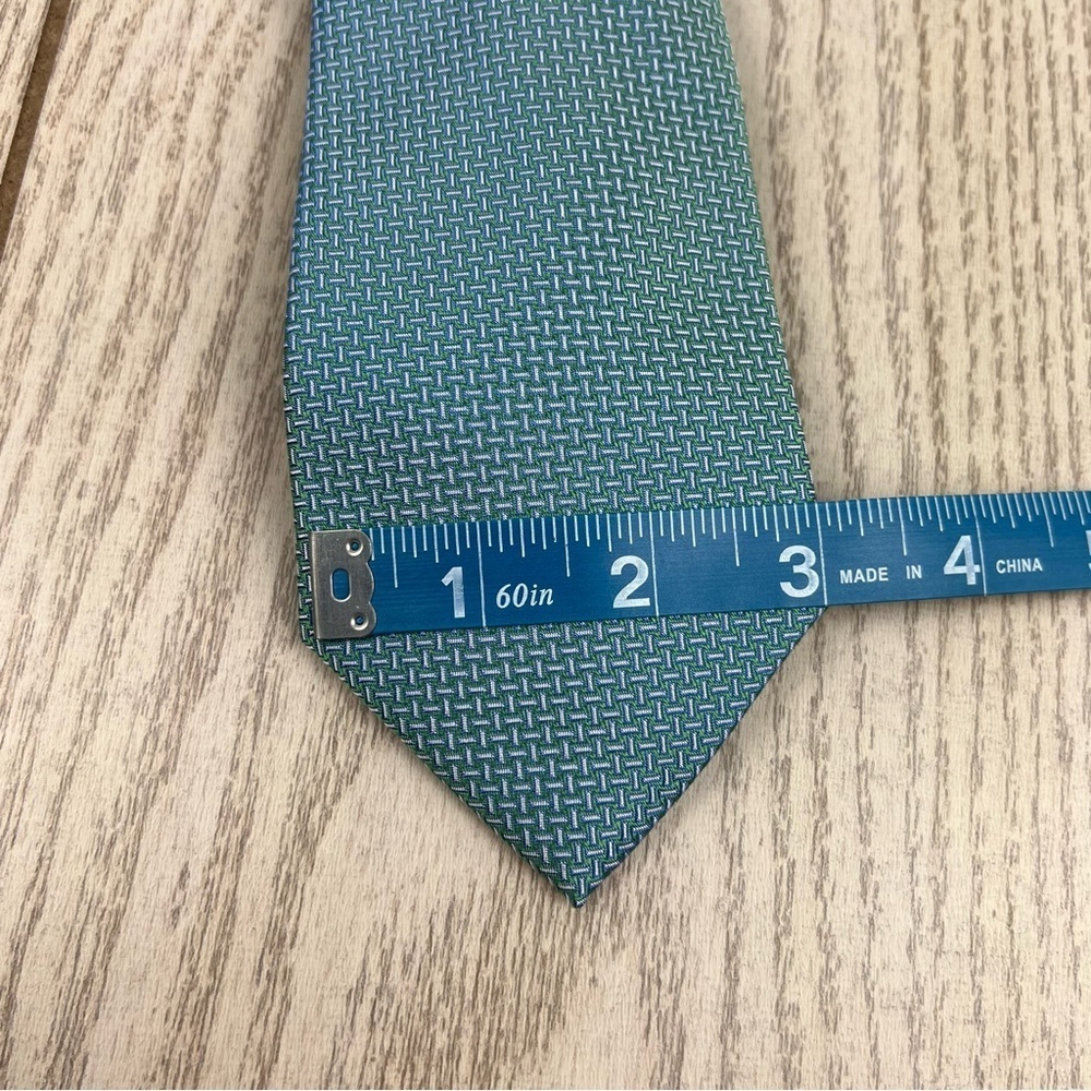 570 - Michael Kors Dorset Mini Tie Green Blue Shimmer Silk Blend $69.50 - Picture 2 of 5